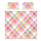 Plaid Pattern Pastel Hues Duvet Cover Set