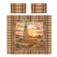 Plaid Windmill Farmhouse Duvet Cover Set