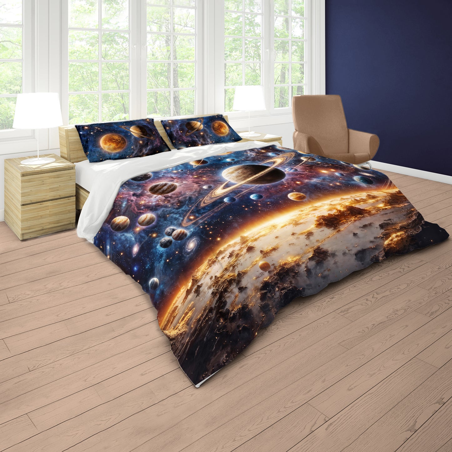 Planet Meeting Duvet Cover Set