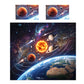Planet and Satelites Duvet Cover Set