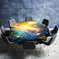 Planets Around the Sun Round Tablecloth