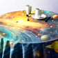 Planets Around the Sun Round Tablecloth