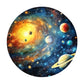 Planets in Space Round Tablecloth