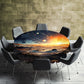 Planets from Mars Round Tablecloth