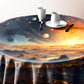 Planets from Mars Round Tablecloth