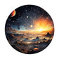 Planets from Mars Round Tablecloth