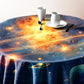 Planets Explosion in Space Round Tablecloth