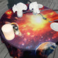 Planets in Bright Light Round Tablecloth