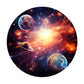 Planets in Bright Light Round Tablecloth