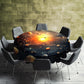 Planets in Darkness Round Tablecloth