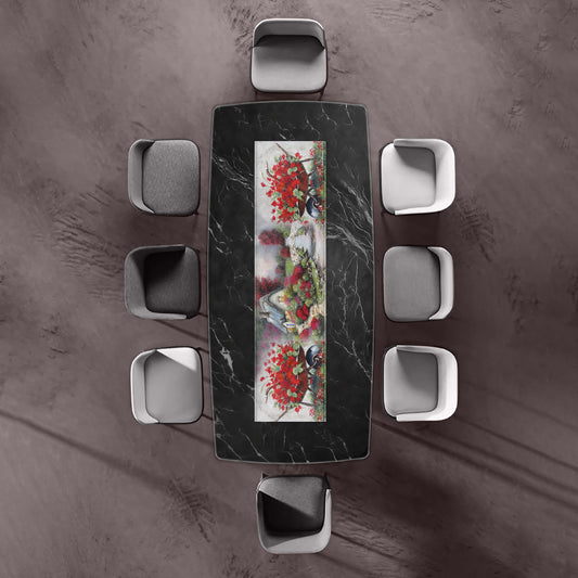 Planting Red Flowers By Stella Bruwer 160cm Table Runner