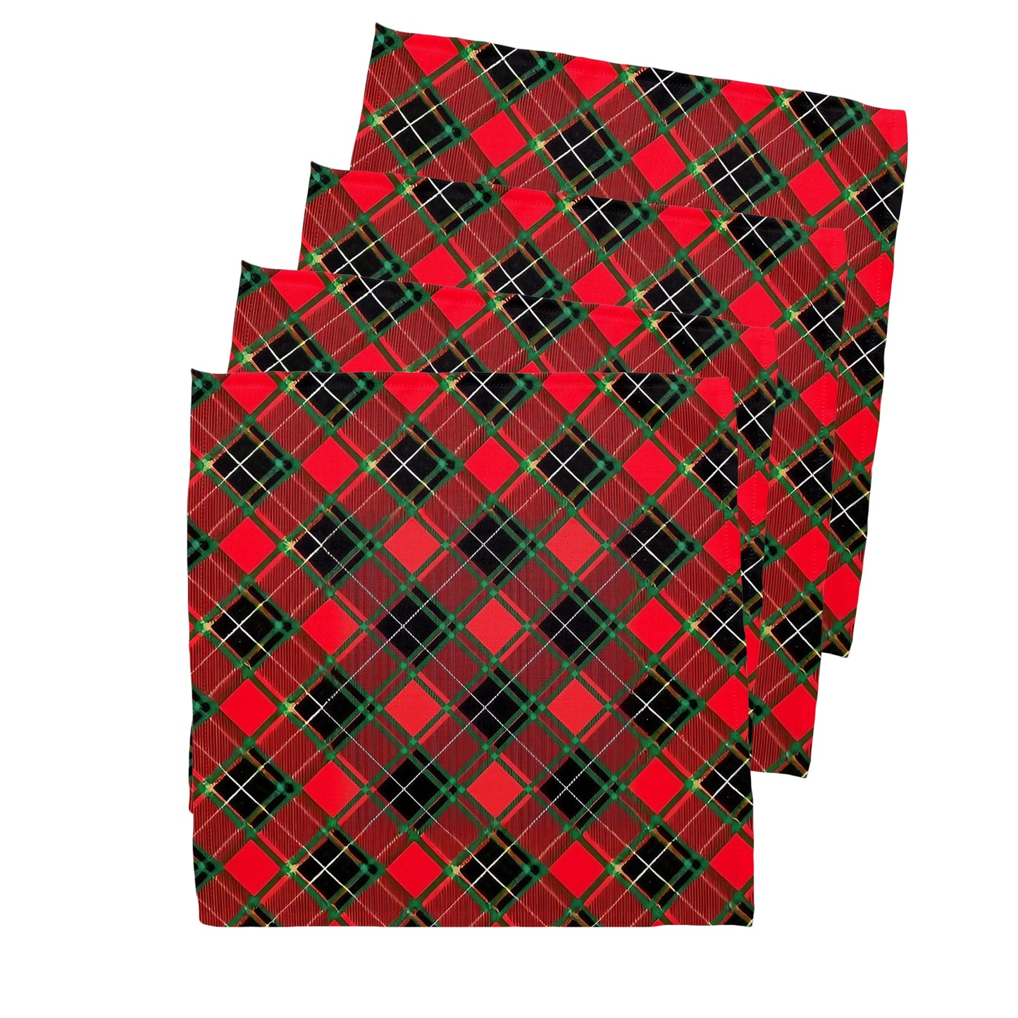 Plated Lumberjack Christmas Pattern Napkins