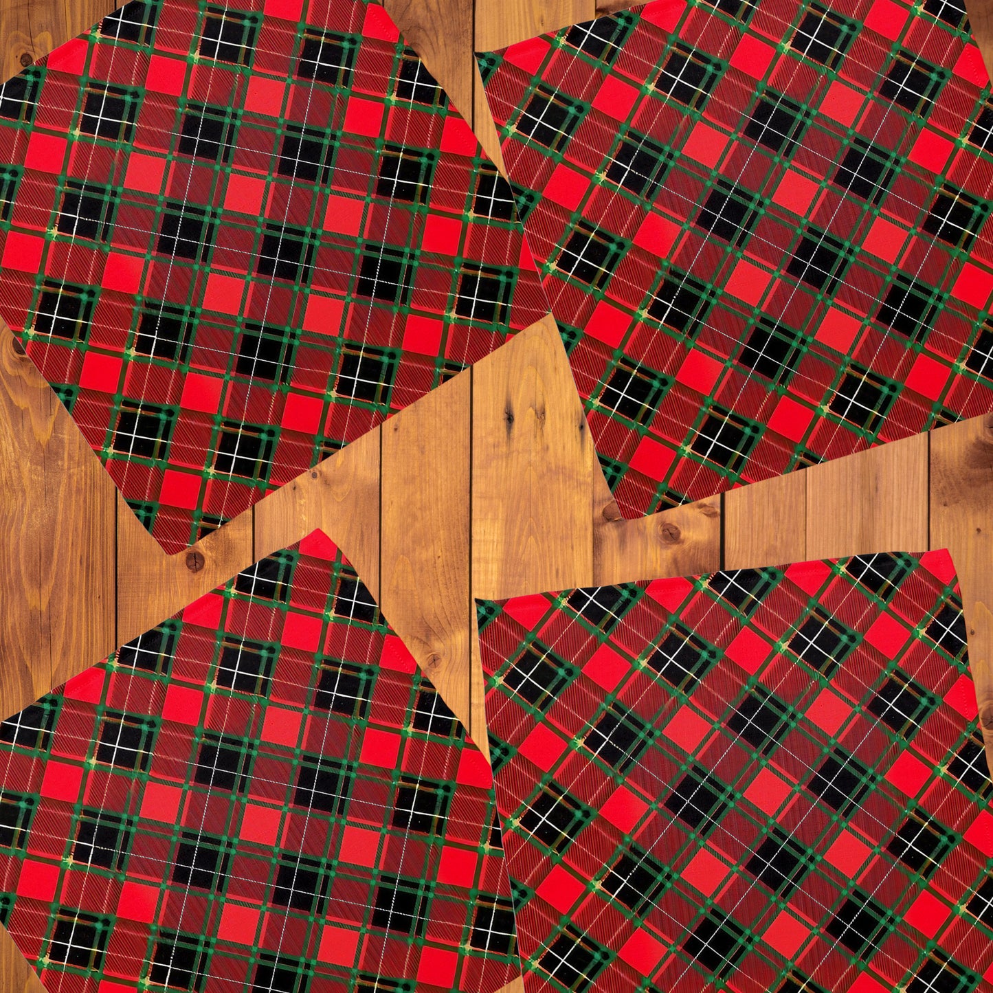 Plated Lumberjack Christmas Pattern Napkins