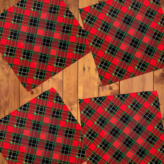 Plated Lumberjack Christmas Pattern Napkins