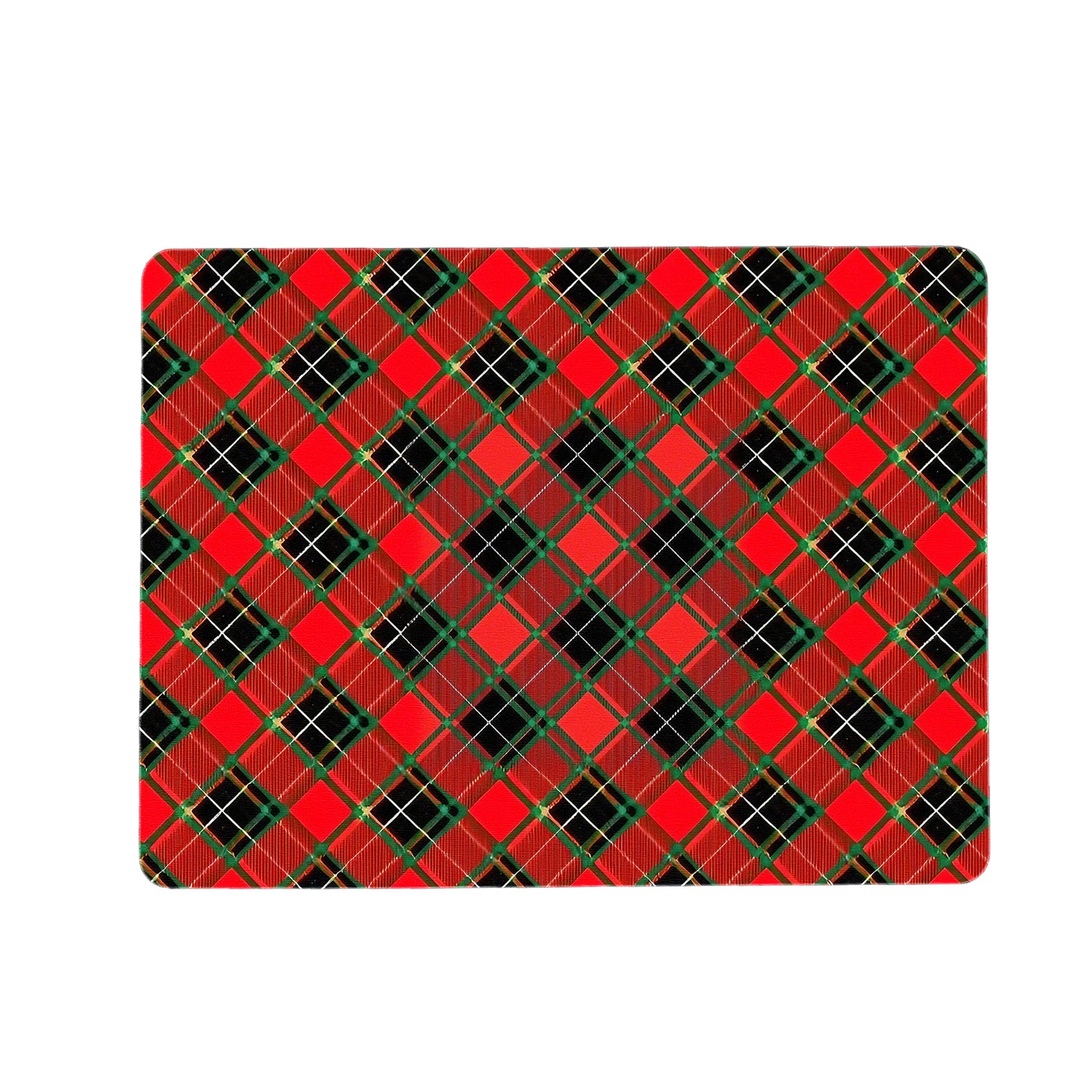 Plated Lumberjack Christmas Pattern Placemats