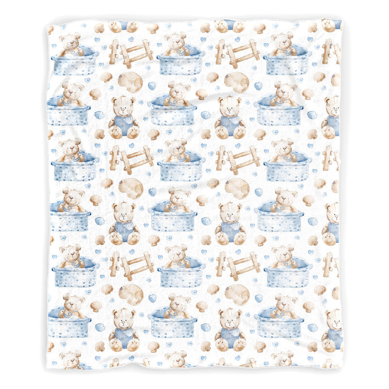 Play Pen Bear Minky Blanket