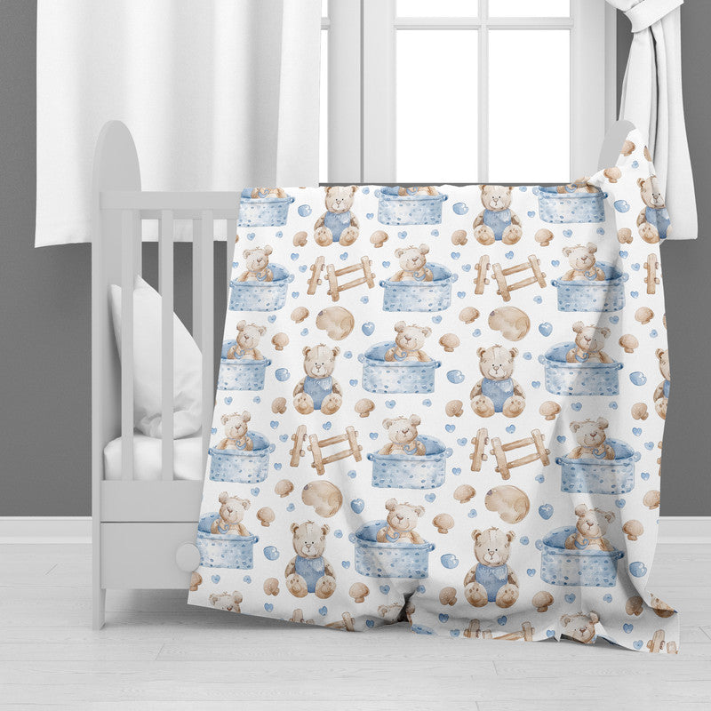 Play Pen Bear Minky Blanket