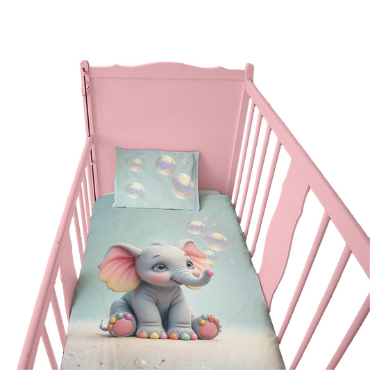 Playful Elephant Cot Set