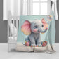 Playful Elephant Baby Fleece Blanket