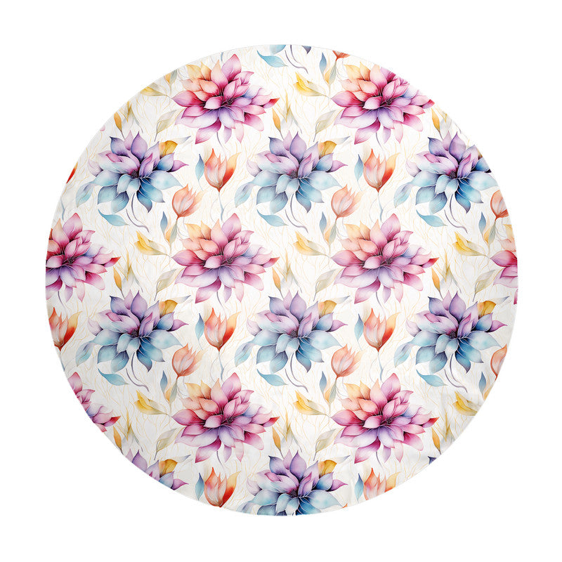 Pastel Florals Round Tablecloth
