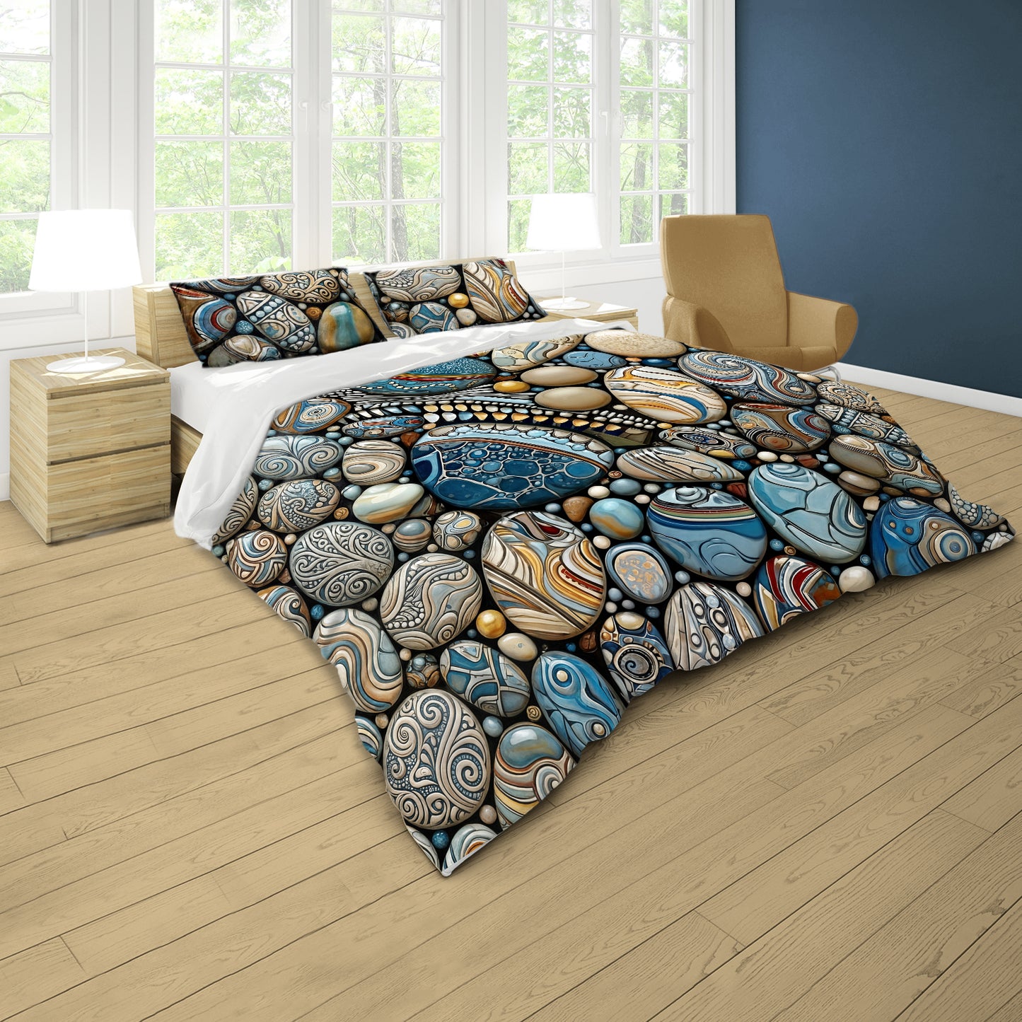Polished Tide Stones Duvet Cover Set