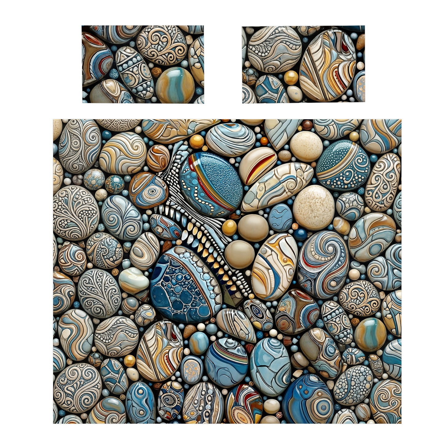 Polished Tide Stones Duvet Cover Set