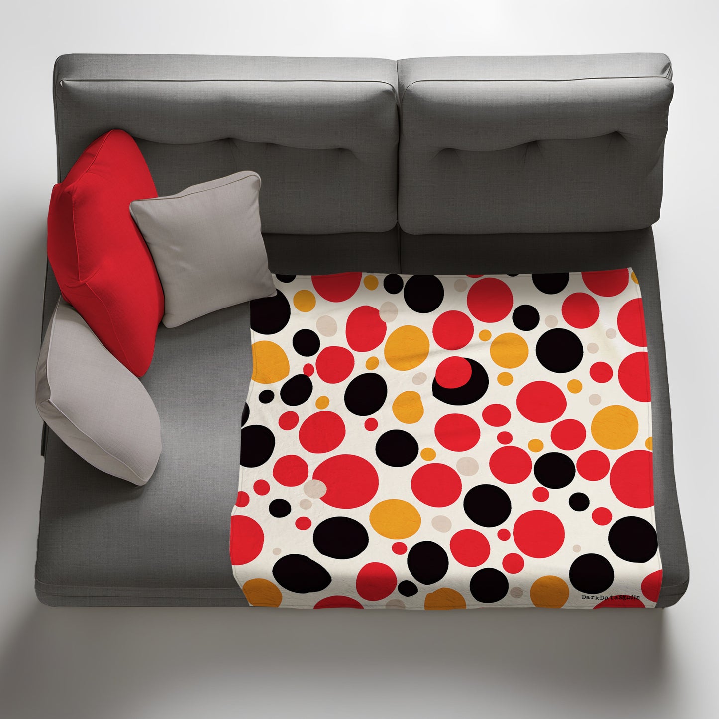 Polka Dots Light Weight Fleece Blanket by Wikus Schalkwyk