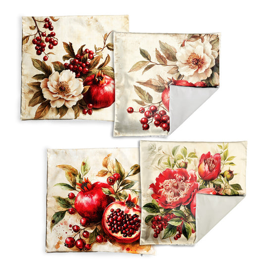 Pomegranate In Bloom Luxury Scatter Covers Set of 4