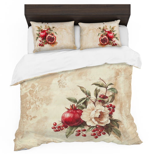 Pomegranate Flower Duvet Cover Set