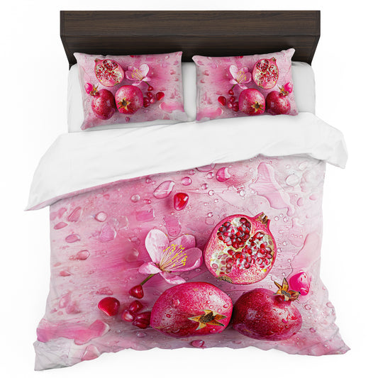 Pomegranate Pink Duvet Cover Set