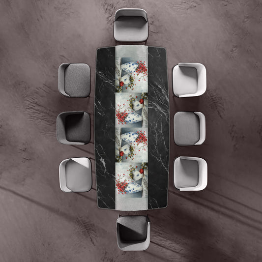 Pomegranate Blue China By Stella Bruwer Table Runner