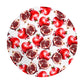Pomegranates on White Round Tablecloth by Mark van Vuuren