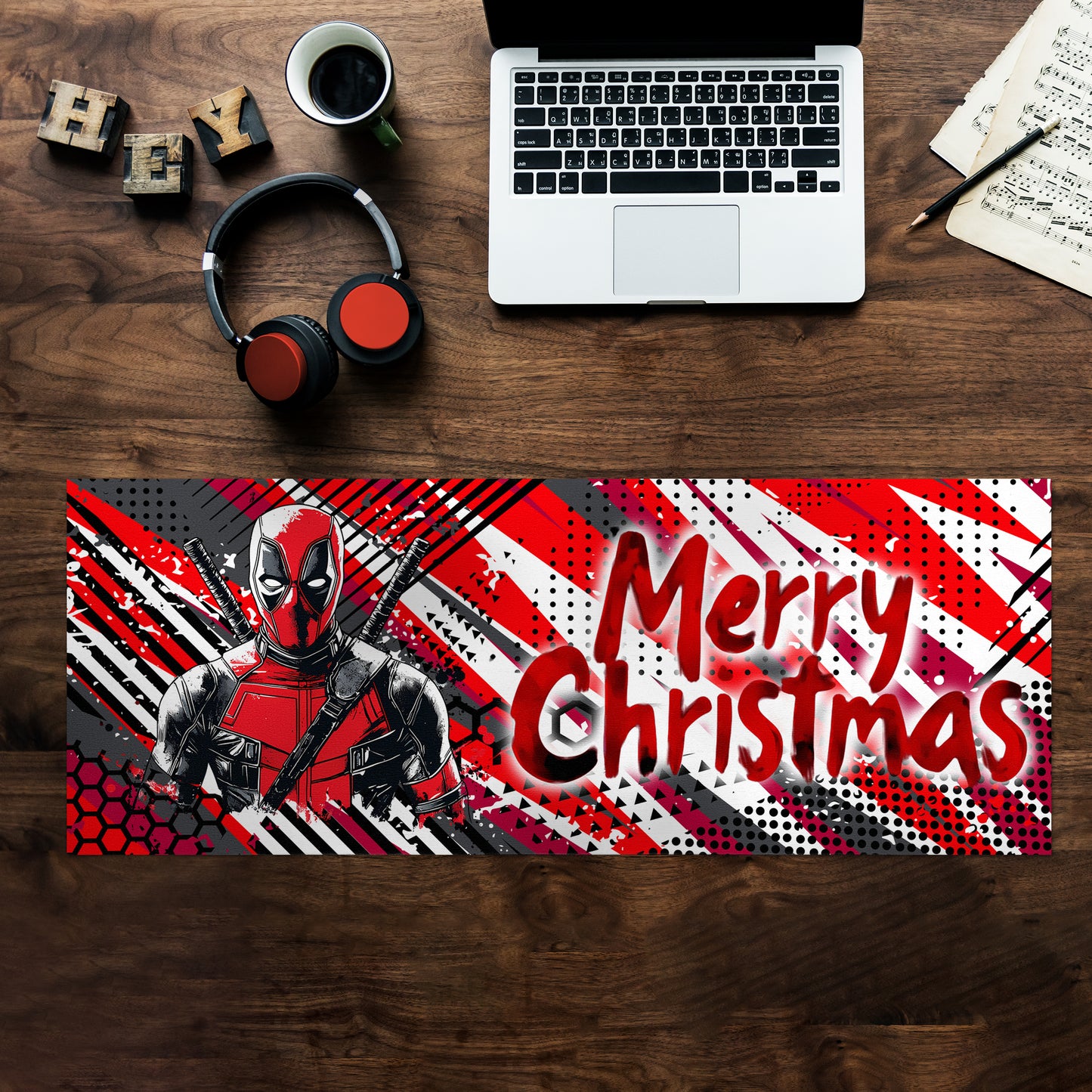 Pool Merry Christmas Desk Pad