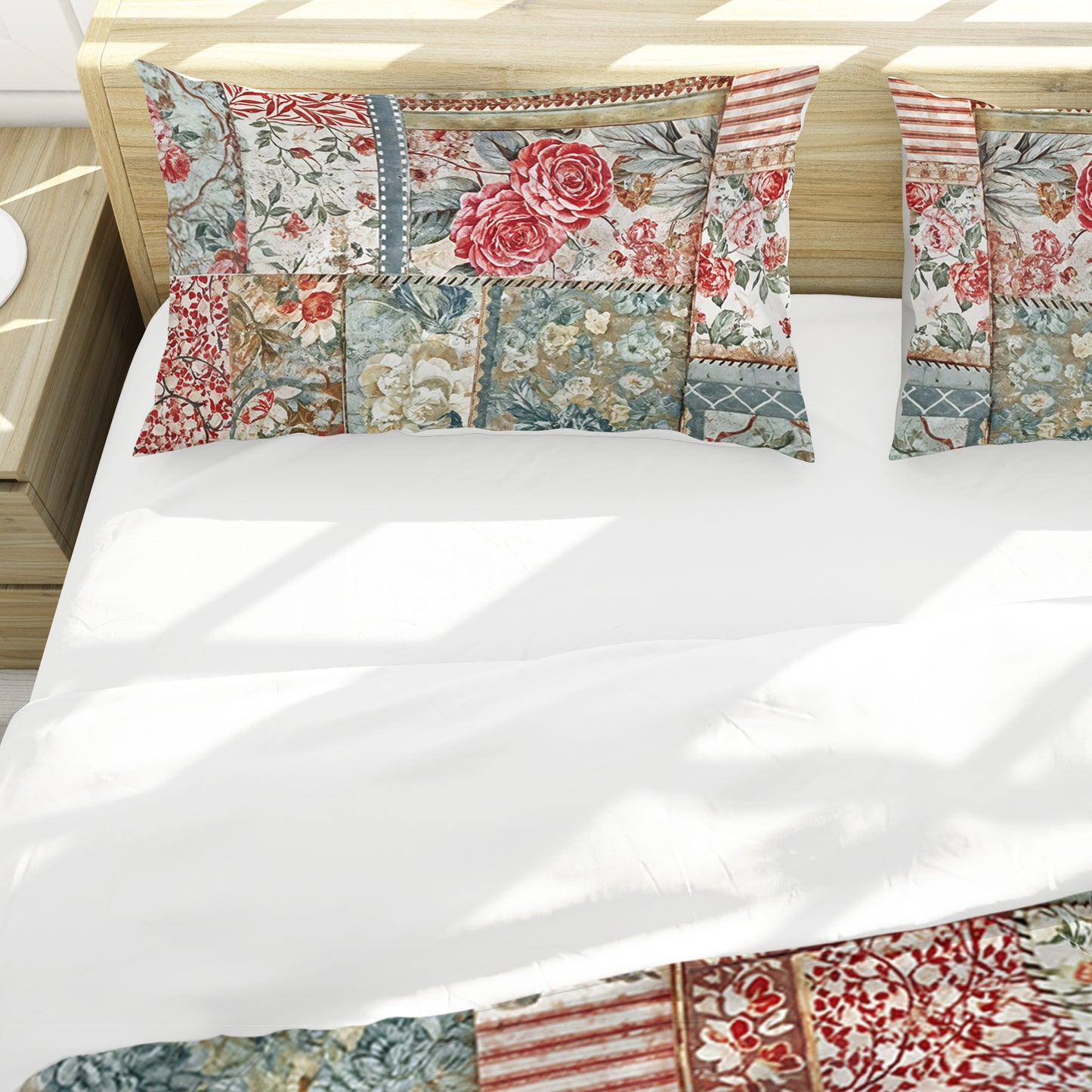Poppies Patchwork Duvet Cover Set