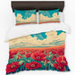 Poppy Field Art Nouveau Duvet Cover Set by Wikus Schalkwyk