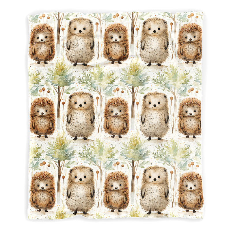 Porcupine Line Up Minky Blanket