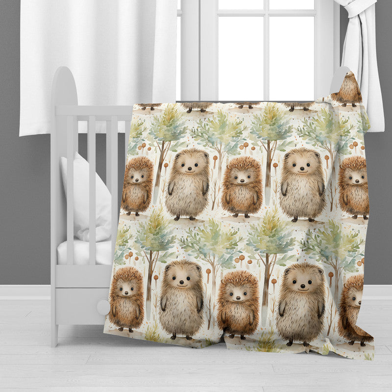 Porcupine Line Up Minky Blanket