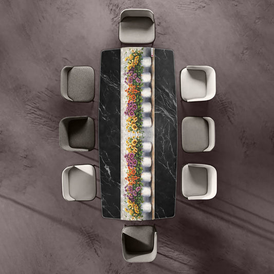 Potted Flowers Table Runner by Stella Bruwer