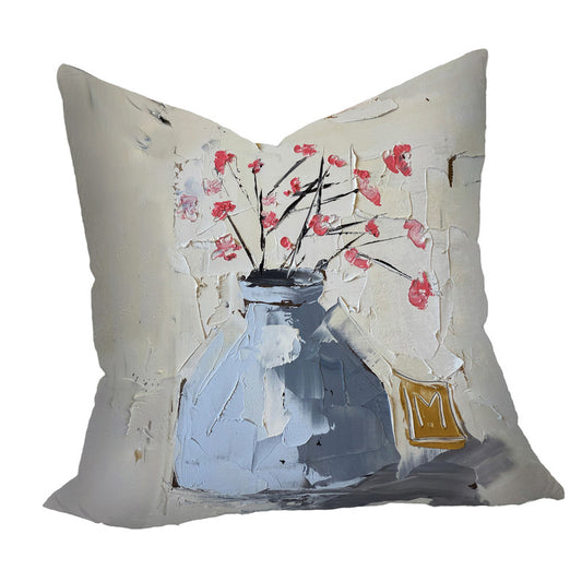 Potted Pink Flowers Luxury Scatter by Juanette Menderoi