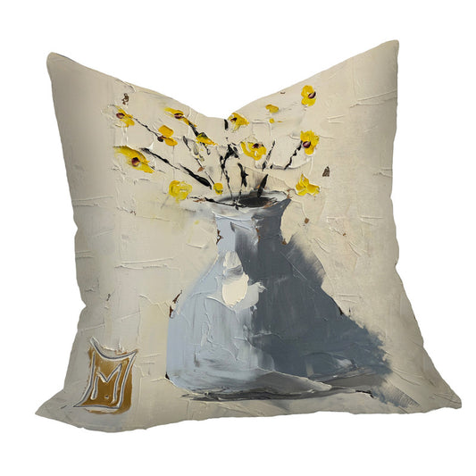 Potted Yellow Flowers Luxury Scatter by Juanette Menderoi
