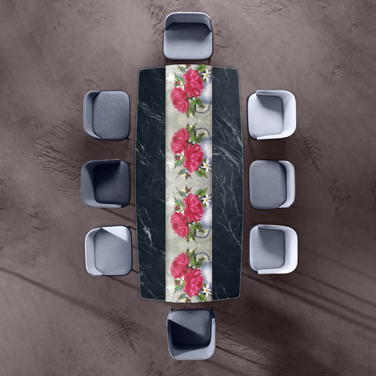 Potted Pink Roses By Stella Bruwer Table Runner