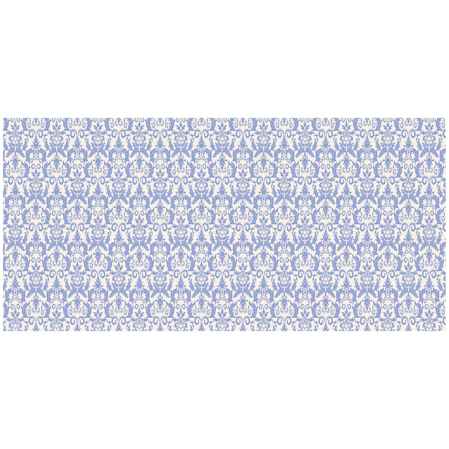 Powder Blue on Cream Background 3m Rectangle Tablecloth