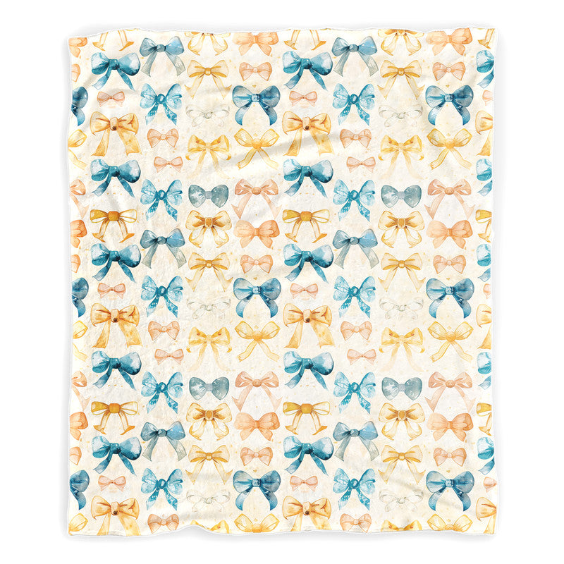 Pretty Bow Ties Minky Blanket
