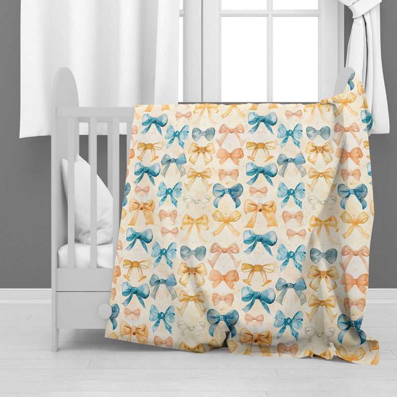 Pretty Bow Ties Minky Blanket