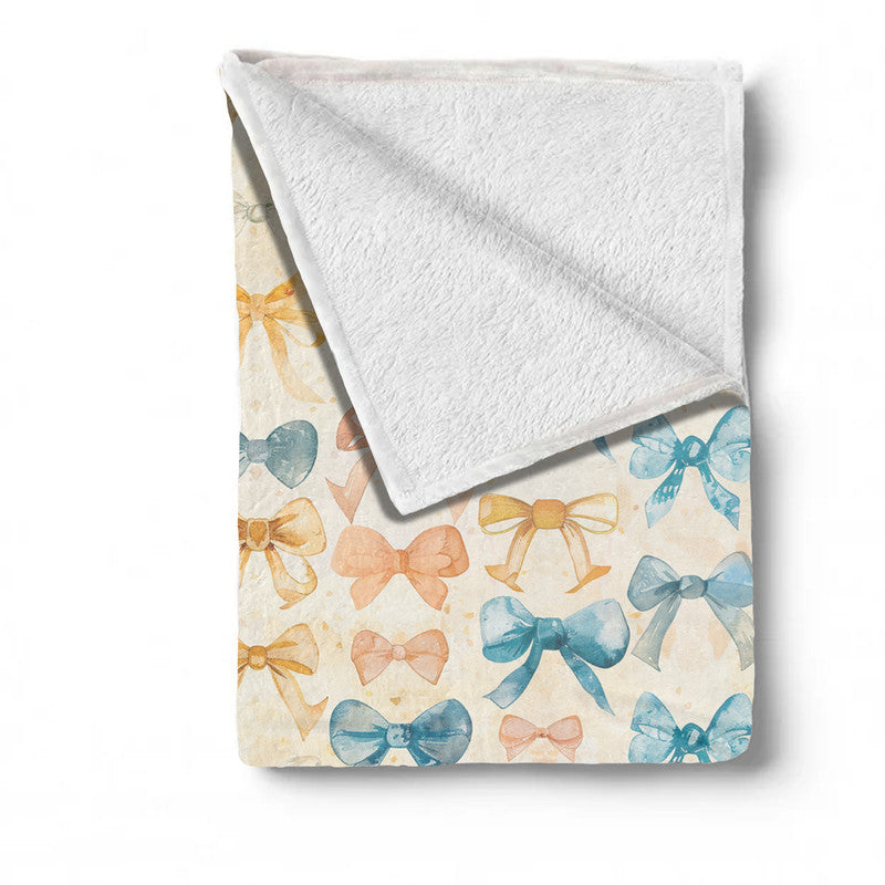 Pretty Bow Ties Minky Blanket