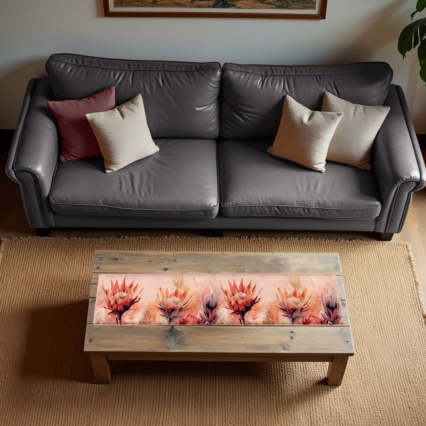 Pretty Peach 160cm Table Runner