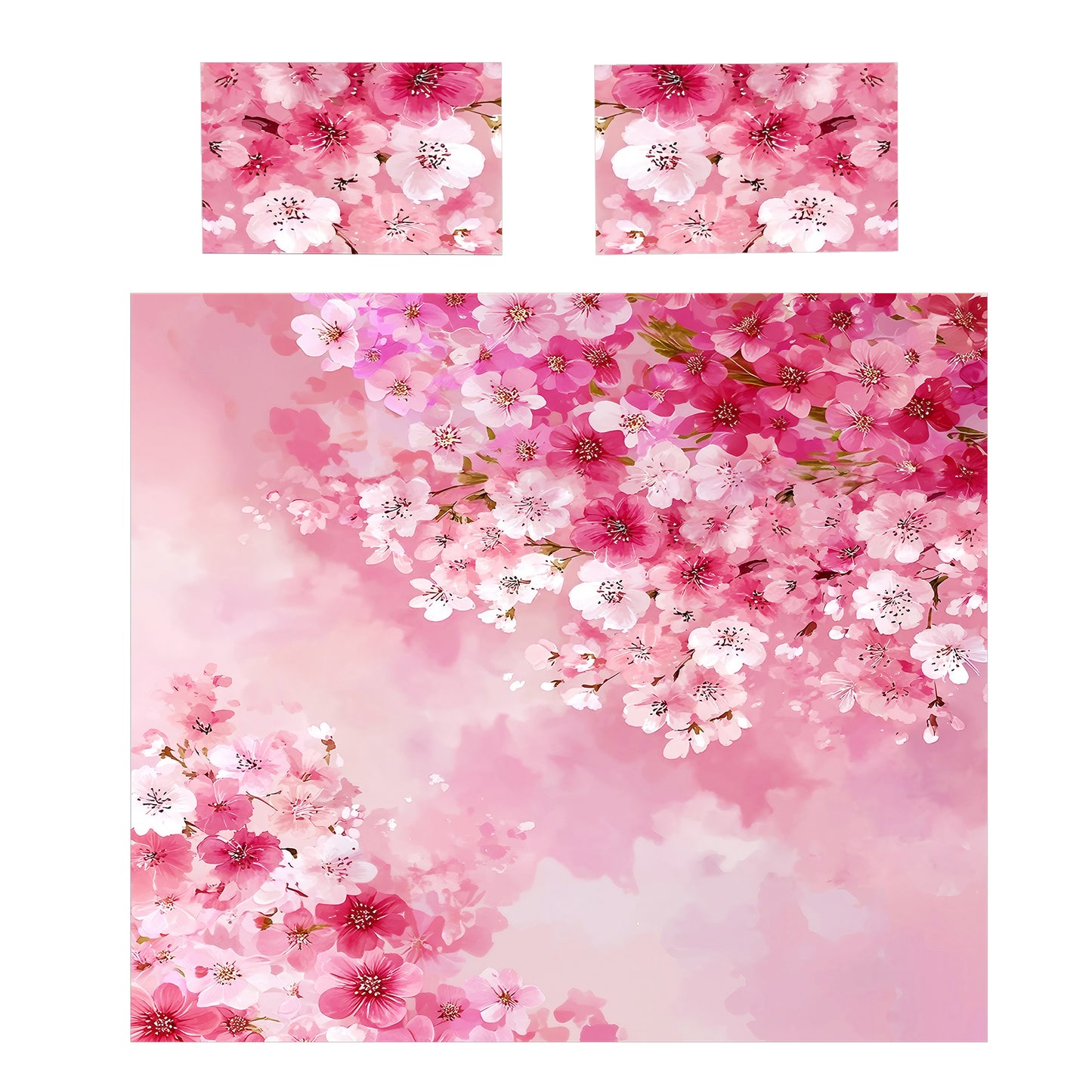 Pretty Pink Blossoms Duvet Cover Set