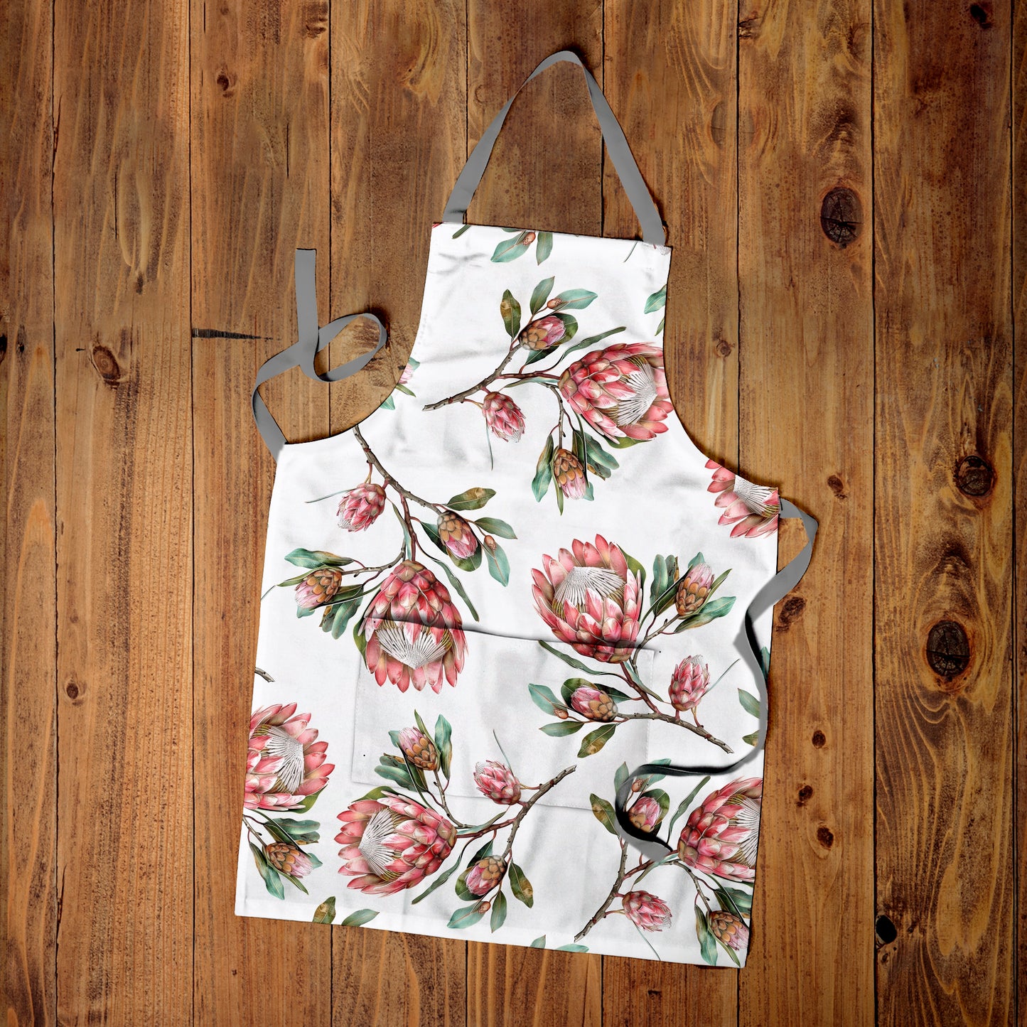 Pretty Pink Protea Apron by Mark van Vuuren
