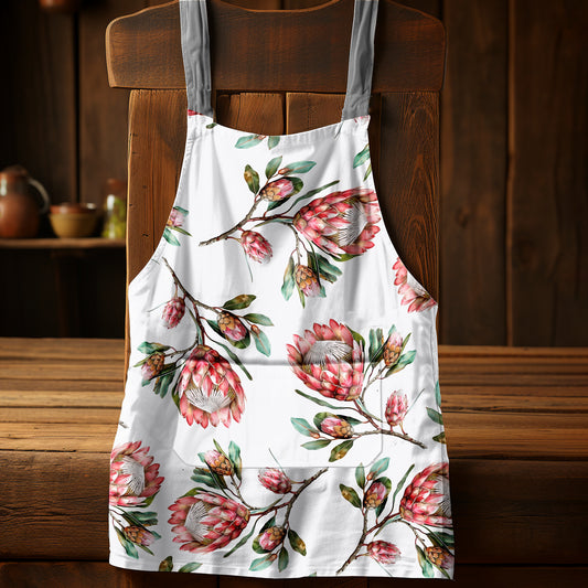 Pretty Pink Protea Apron by Mark van Vuuren