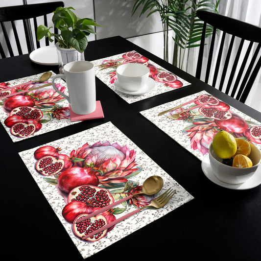 Pretty Protea & Pomegranate Placemats by Mark van Vuuren